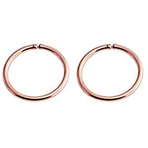14K Rose Gold Filled Multi Size Open Piercing Hoops Cartilage Helix Tragus